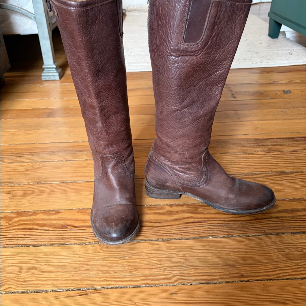 Frye Dark Brown Leather Boots